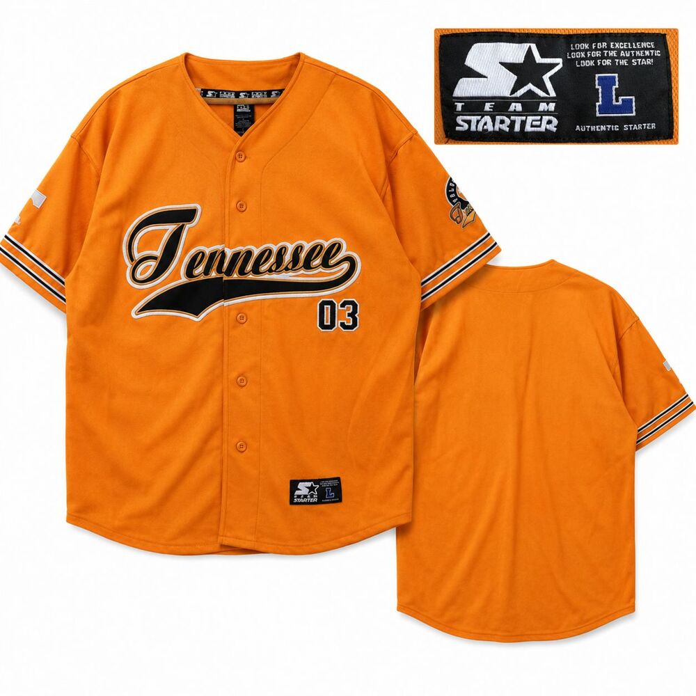 Team Starter Tennessee Volunteers Men's Large 03 Baseball Orange Jersey
